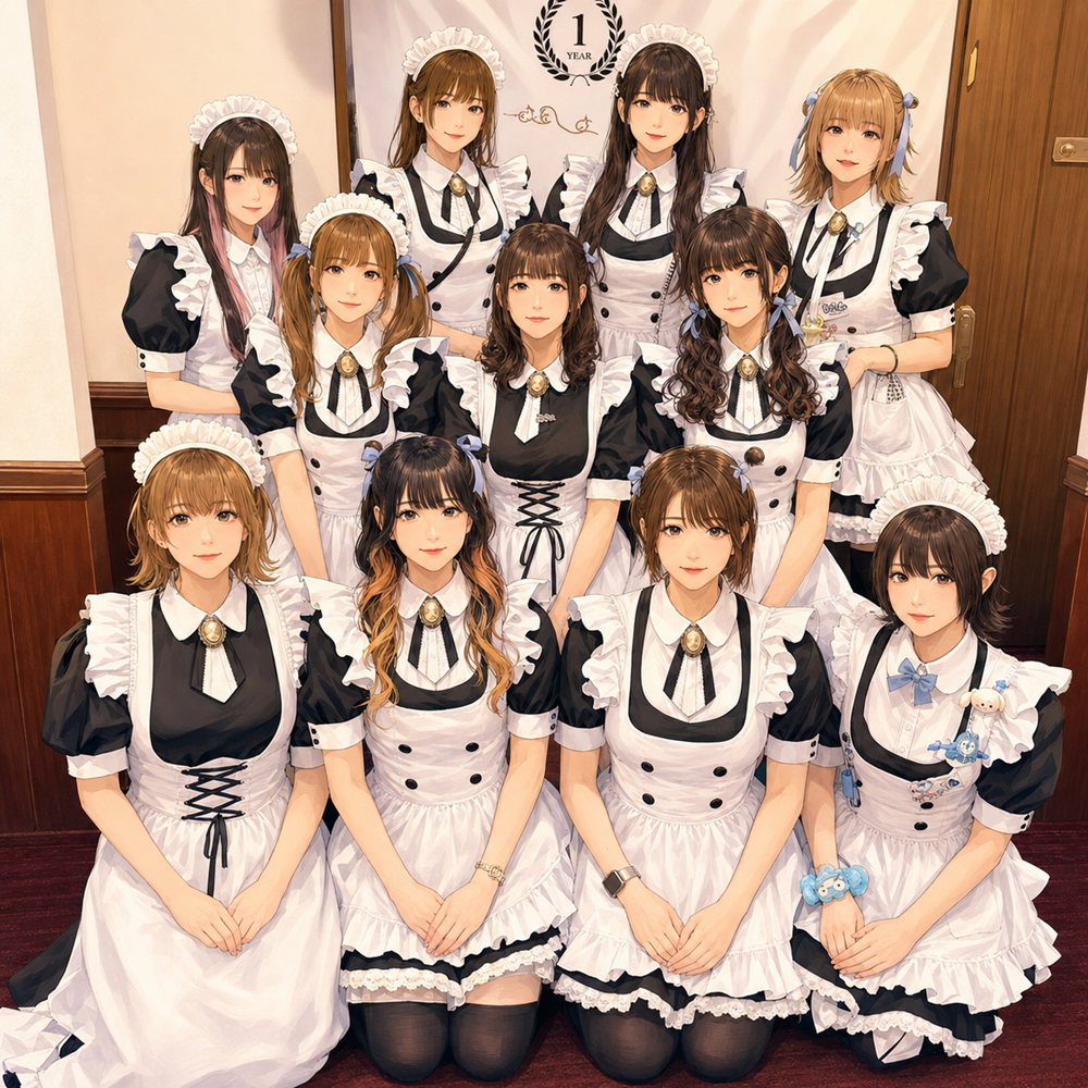 メイドの集合写真